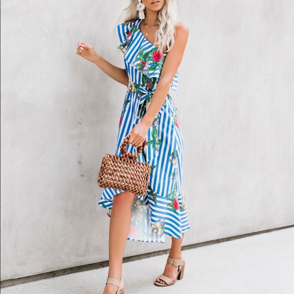 One shoulder High Low Dress - M